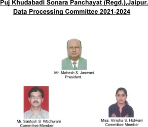 Puj khudabadi Sonara panchayat - Data processing Commitee 2021-2024